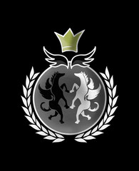 Obraz premium elegant king emblem