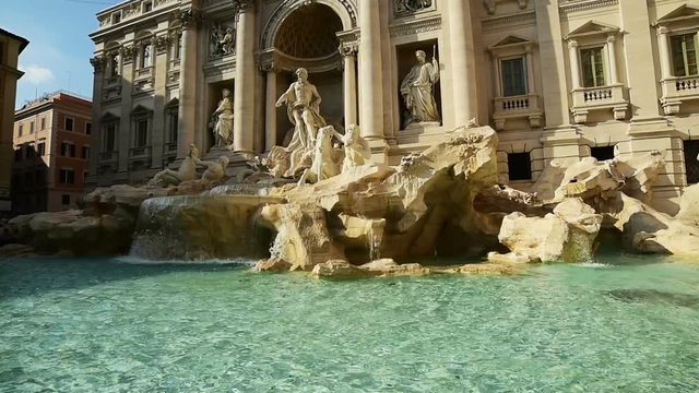 World famous fontana di Trevi in Rome, Italy
