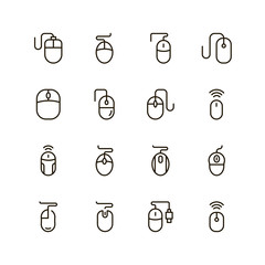 Mouse console icon set.