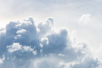White fluffy clouds in the sky