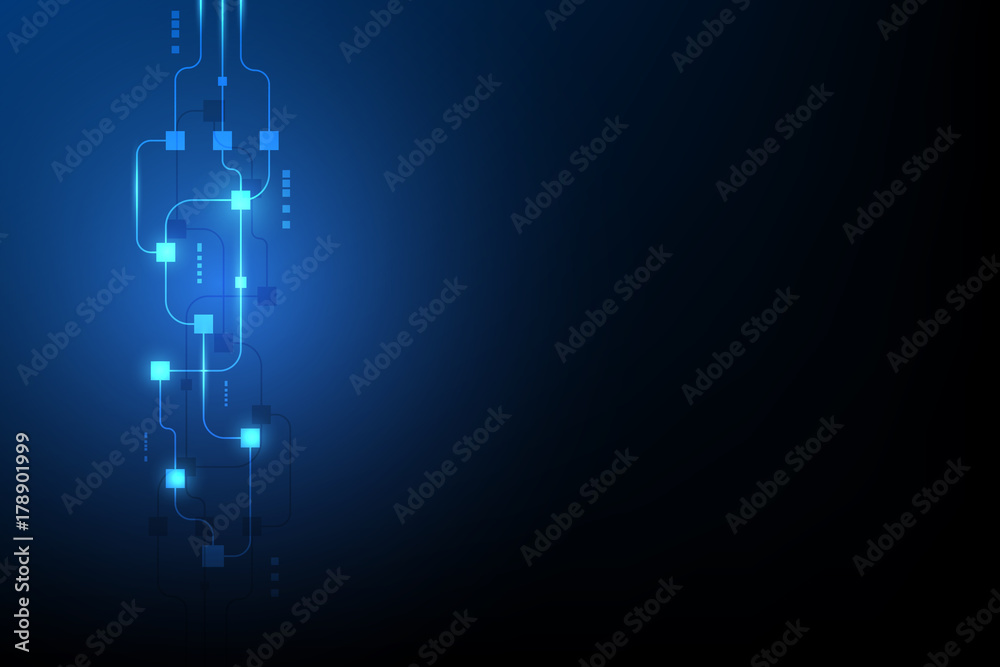 Poster abstract circuit networking blockchain concept background