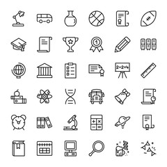 Fototapeta premium Graduation icon set. 