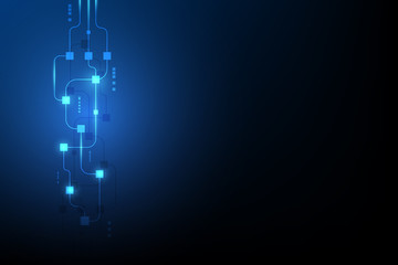 abstract circuit networking blockchain concept background