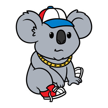 Cartoon Hip Hop Koala