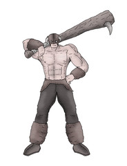 strong barbarian illustration