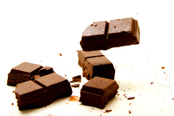 Chocolate bar background / chocolate bar made of dark chocolate, milk chocolate, and white chocolate