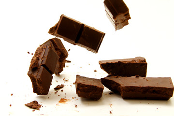 Chocolate bar background / chocolate bar made of dark chocolate, milk chocolate, and white chocolate