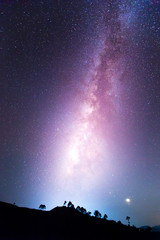 Fototapeta na wymiar Milky way galaxy with stars and space dust in the universe. astronomy.
