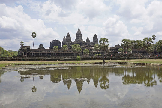 The ancient temple of Angkor Wat.