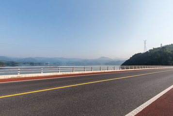 road on lake