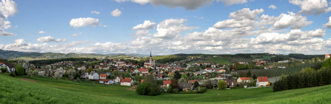 Panoramablick Pischelsdorf i. d. Steiermark am Kulm