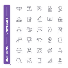  Line icons set. University 
