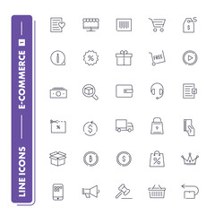 Line icons set. E-commerce 1
