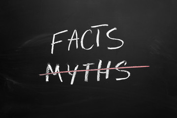 Obraz premium Myths or Facts concept