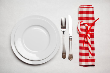 Christmas table place setting