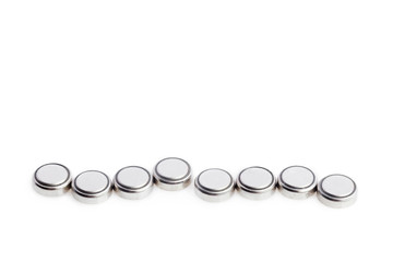 Lithium batteries isolated on white