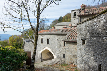 Fototapeta premium Sanctuary of La Verna in tuscany, italy. Monastery of St. Francis