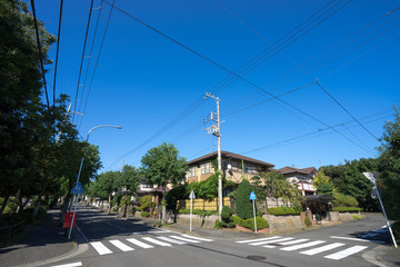 Fototapeta na wymiar 夏の日本の住宅街