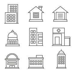 Fototapeta premium building icons 