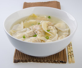 Wonton Soup. pork soup asia food