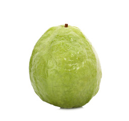 fresh guava fruit with slice isolated on white background