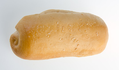 bread, homemade whole wheat bread on a white background