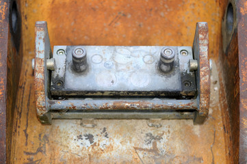 Detail einer Baggerschaufel