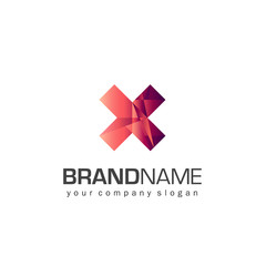 Vector logo design for business. X letter icon