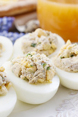 Stuffed eggs dish