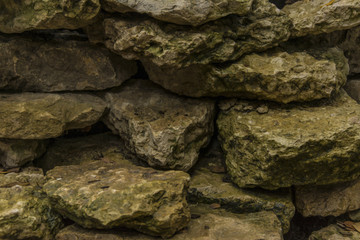 Fragment of a wall from a chipped stone