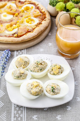 Stuffed eggs snack