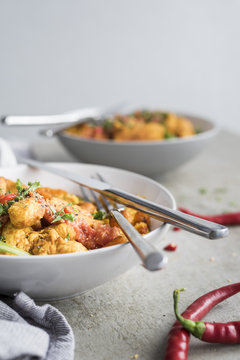 Turmeric Chicken with Cauliflower CousCous