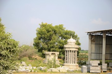 Manufacture de statues à Mahäbalipuram (Tamil Nadu- Inde)