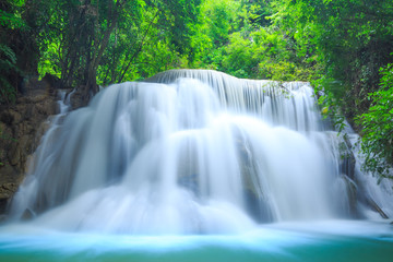 Huay Mae Kamin Waterfall in Khuean Srinagarindra National Park. The beautiful and famous waterfall...