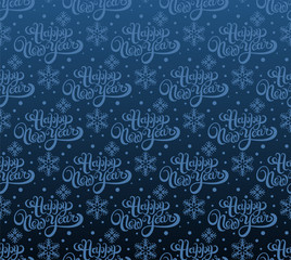 Happy New Year, blue wallpaper, vector illustration
