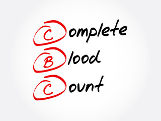 CBC - complete blood count acronym, concept background