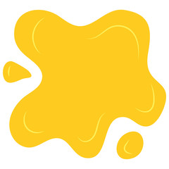 Yellow splash on a white background. Vector illustration
