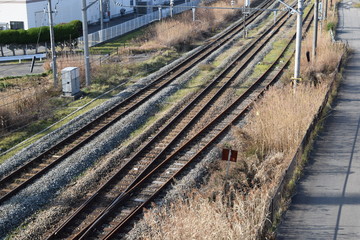 鉄道線路の分岐ポイント