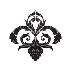 Classical baroque ornament vector 