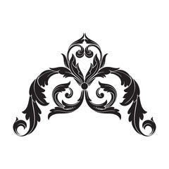 Classical baroque ornament vector 