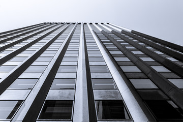 Looking up at modern skyscraper in Melbourne, Australia.