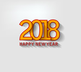 Happy new year 2018 greeting card and merry christmas