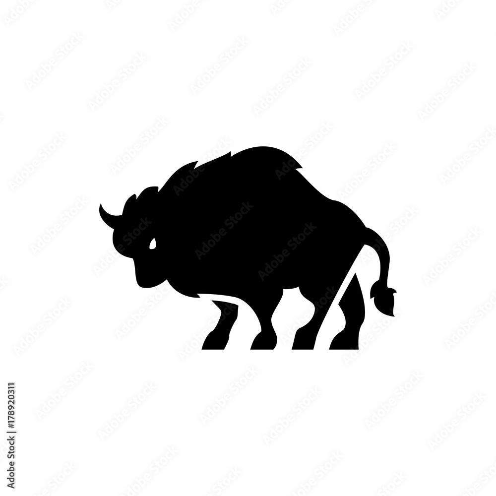 Wall mural buffalo icon illustration