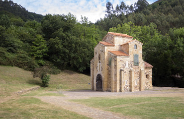 Fototapeta na wymiar Pre-romanesque church of San Miguel de Lillo in Oviedo, Spain - A UNESCO World Heritage Site