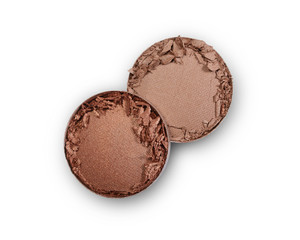 Brown crushed eyeshadow for makeup as sample of cosmetic product