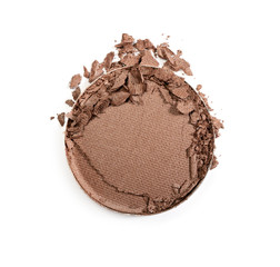 Brown crushed eyeshadow for makeup as sample of cosmetic product