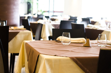 tables at the restaurant