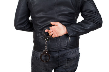 Dangerous burglar in black