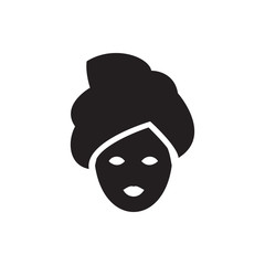 spa mask icon illustration