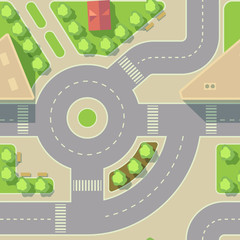 Vector background road intercharge
